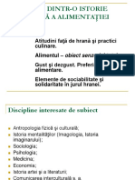 Secvenţe Dintr-O Istorie Culturală A Alimentaţiei (Curs)