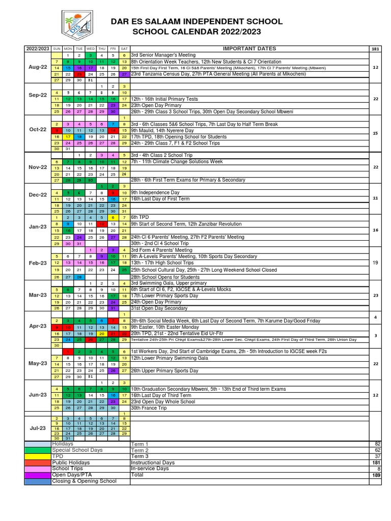2022-2023 Calendar | PDF