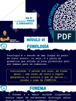 Modulo 01 Fonologia Fonemas Vogais e Consoantes Slides Da Aula