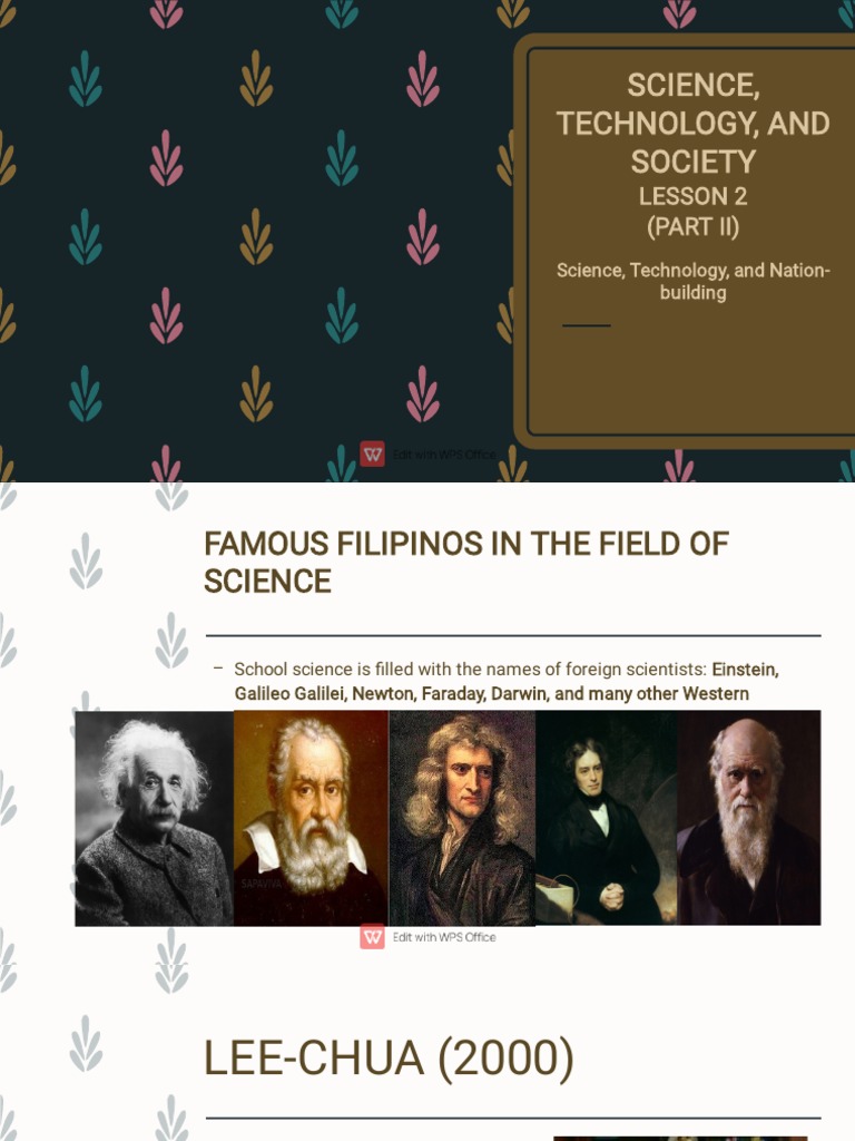 Chapter 1 (Lesson 2, Part 3) - Famous Filipinos in The Field of Science ...