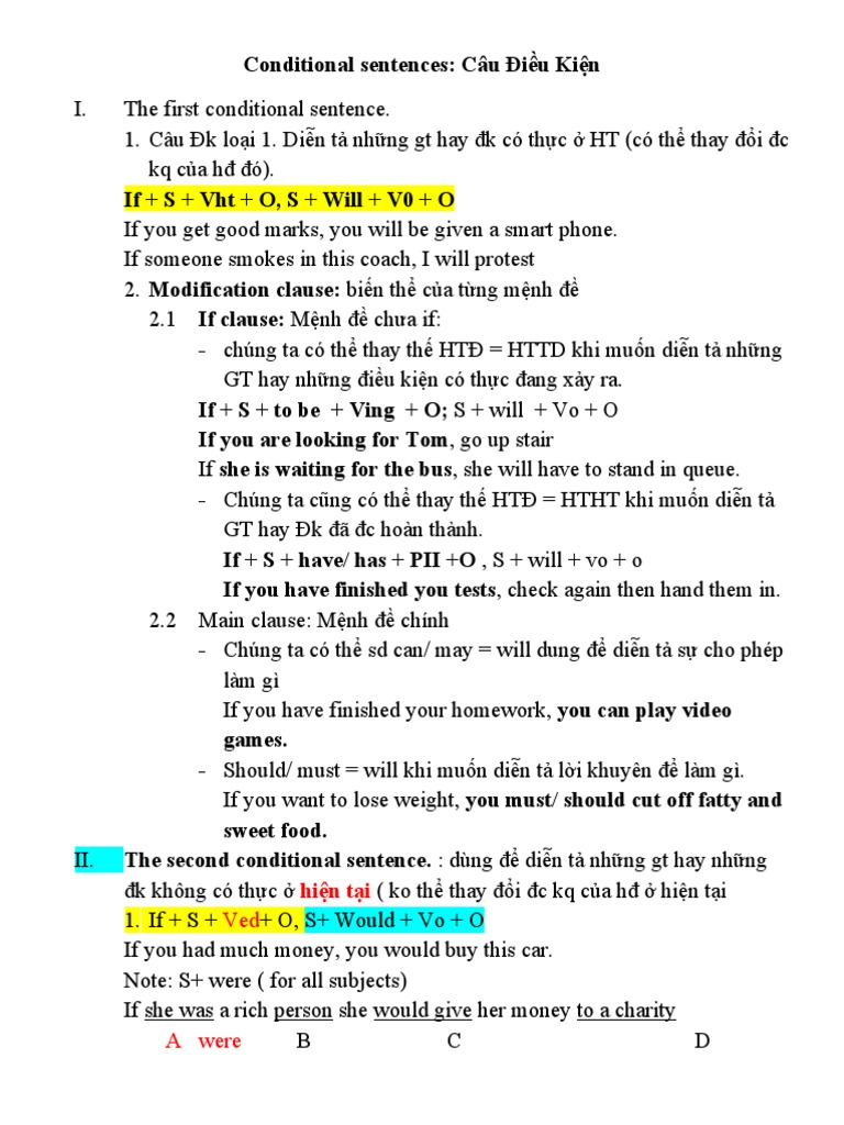 Conditional Sentence1 - 8A | PDF