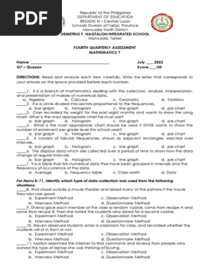 Quarter-4-Exam MATH 7 final