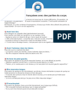 10 Expressions Françaises Avec Des Parties Du Corps - PDF