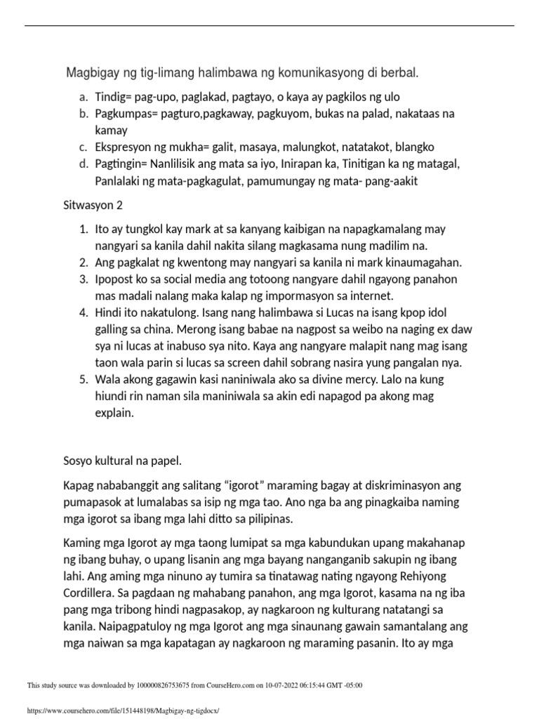 Magbigay NG Tig | PDF