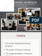 Explaining Science: Embedding Science Literacy Into A Research-Based Undergraduate Program