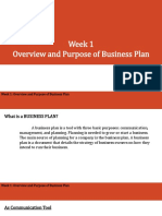 W1 - Overview and Purpose of Business Plan - PRESENTATION PDF