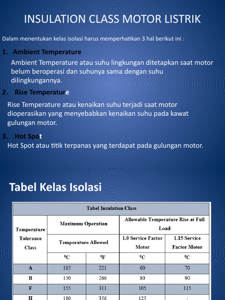 Insulation Class Motor Listrik PDF