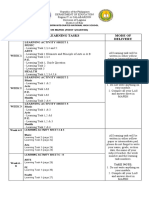 Weekly Home Learning Plan MAPEH Q1