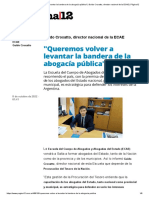 Queremos Volver A Levantar La Bandera de La Abogacía Pública - Guido Croxatto, Director Nacional de La ECAE - Página12