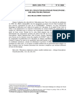 Les Performances de L'education en Afrique Francophone: Une Analyse Multiniveau