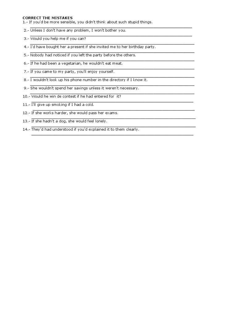 Common English Conditional Errors | PDF | Self-Improvement