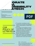 CSR Policy On Ultratech by Preetika Chopra