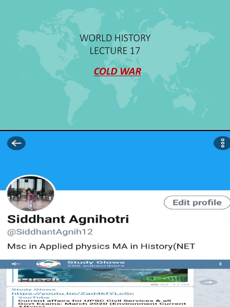 Cold War PDF Cold War Soviet Union