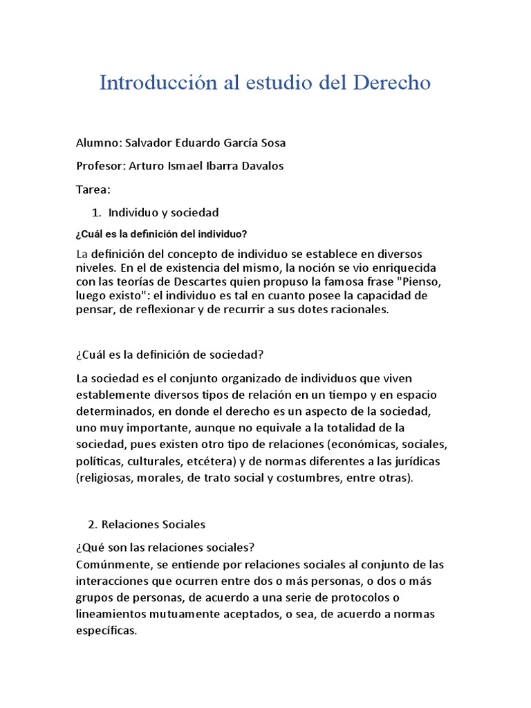 Introduccion Al Estudio Del Derecho Unidad 1 | PDF