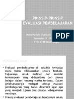 Materi 4 Prinsip-Prinsip Evaluasi Pembelajaran