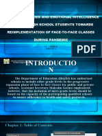 Coping Strategies and Emotional Intelligence of Senior High School Students Towards Reimplementation of Face-To-Face Classes During Pandemic