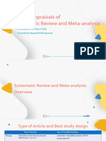 Critical Appraisals of SR-MA