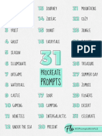 31 Procreate Prompts by Flo