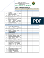 Assessing Respiration Checklist