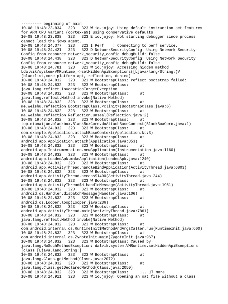 Android App Debugging Log Analysis | PDF | Java (Programming Language ...