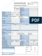 Cash Declaration Form: Use Capital Letters / Tick As Appropriate