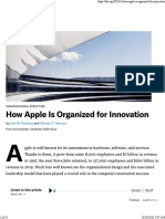 How Apple Is Organized For Inovation