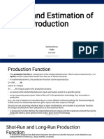 Production Function Theory and Estimation