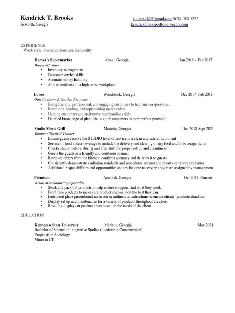 Kendrick Brooks Resume Header PDF