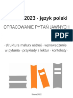 Matura 2023 Język Polski OPRACOWANIE PYTAŃ JAWNYCH