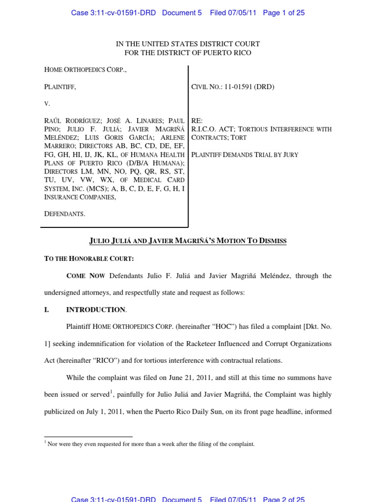 mcs rico Pleading Federal Rules Of Civil Procedure