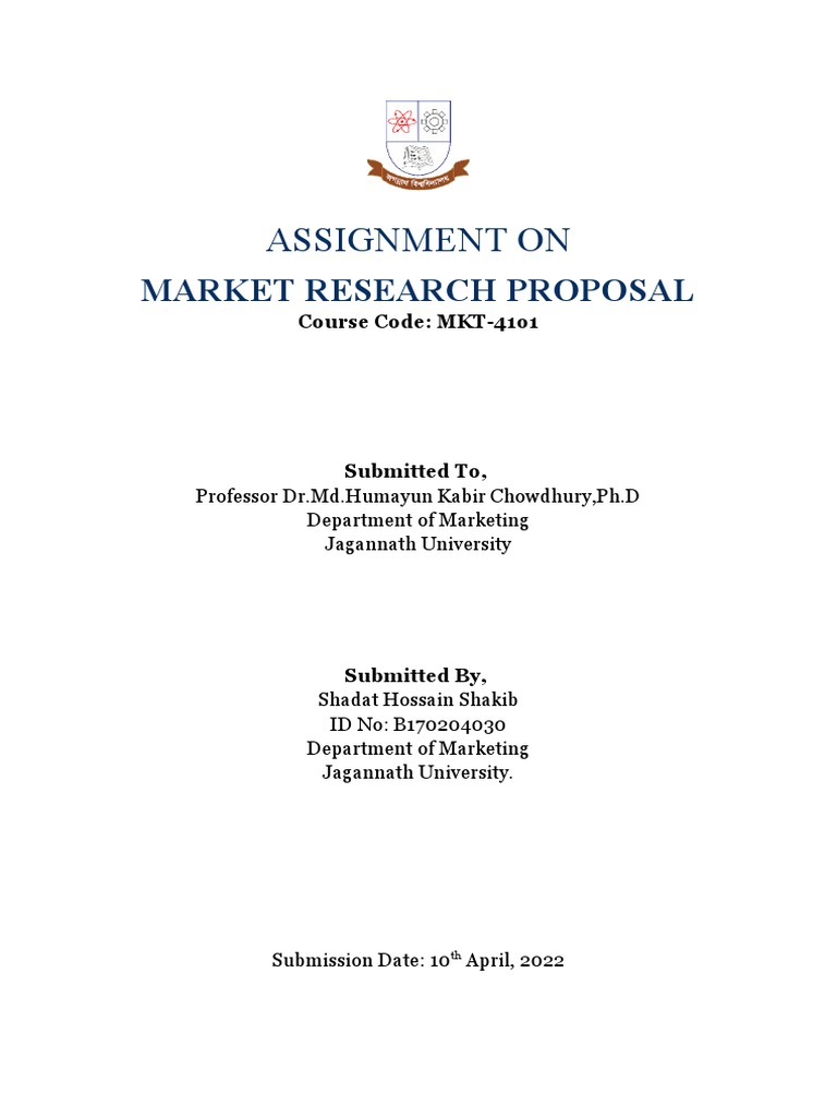 market research proposal pdf