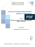 Plano de Curso - Eletricista de Redes de Distribuição de Energia - EAD - 500h