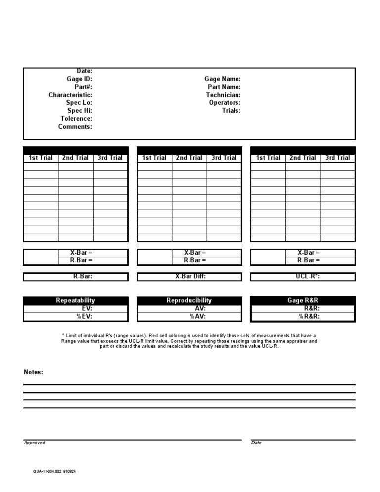 Gage R&R Study Results and Analysis | PDF | Science & Mathematics