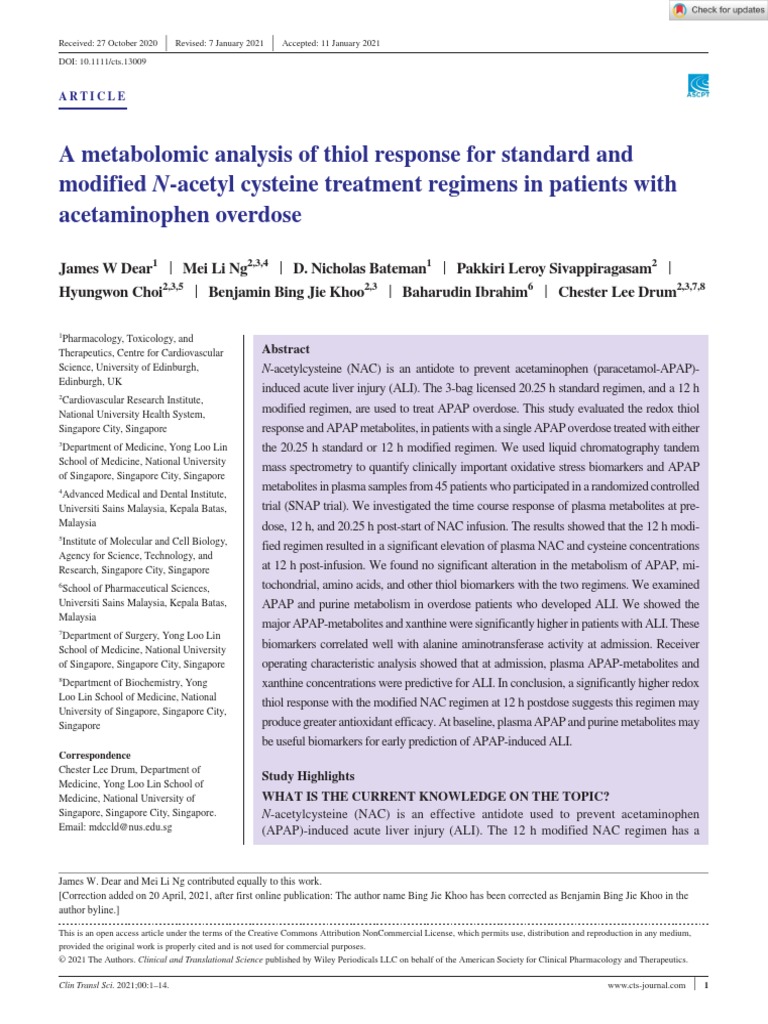 A Metabolomic Analysis of Thiol Response For Standard and Modified N