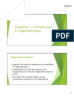 Chapitre 1 - Introduction À L'algorithmique