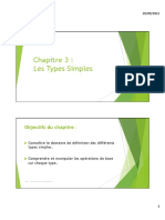 Chapitre 3 - Les Types Simples