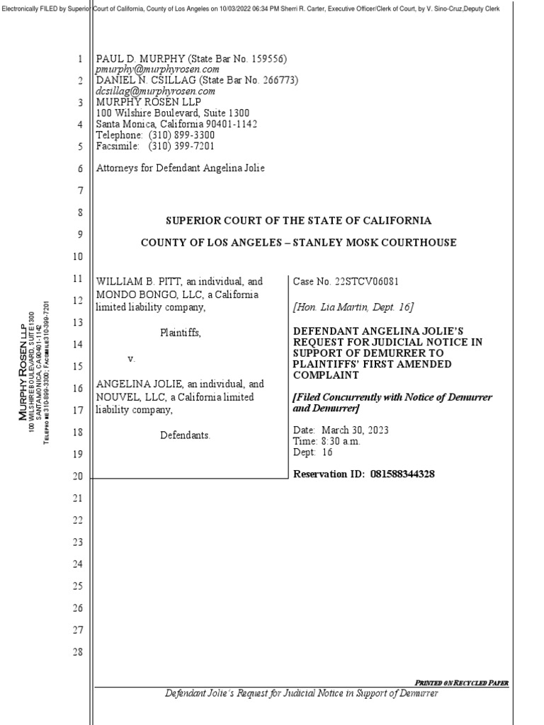 Judicial Notice AJ PDF Complaint Demurrer