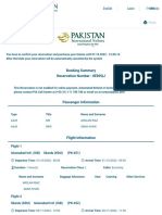 View Booking - Pakistan International Airlines