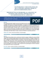 La Resolución de Problemas Como Estrategia de Aprendizaje de La Integral Definida Desde Un Enfoque Socioepistemológico