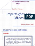 Capitulo IV - Imperfeições Nos Sólidos Cristalinos