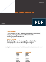 Critical VS Creative Thinking