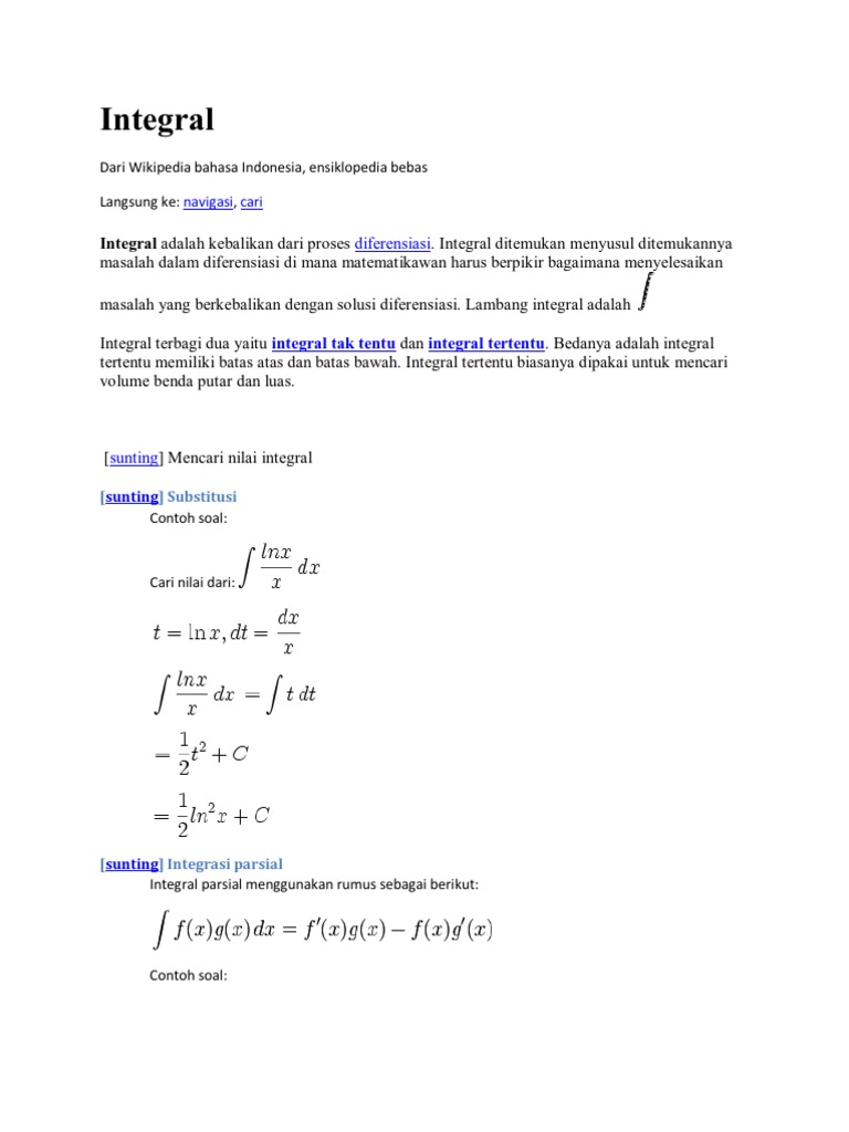 Integral dengan Batas Atas dan Bawah | PDF | Komputer