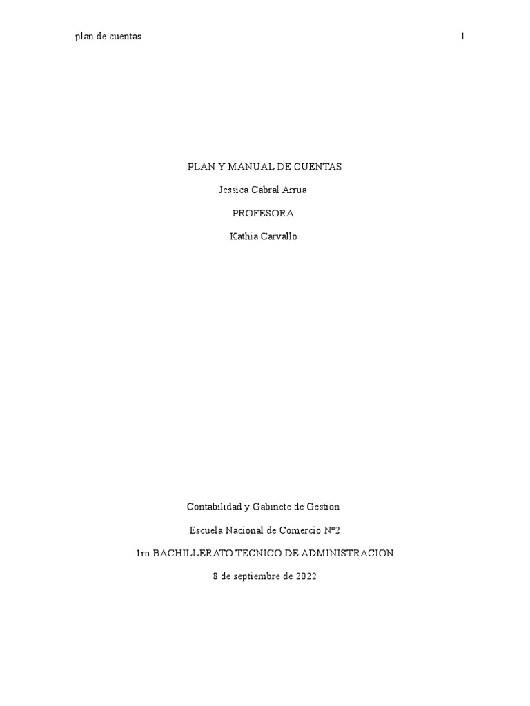 Plan de Cuentas CONTABILIDAD | PDF | Contabilidad | Business
