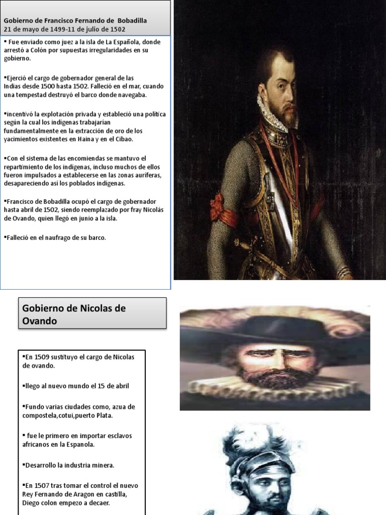 El gobierno de Francisco de Bobadilla en La Española y su fallecimiento