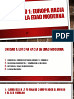 Unidad 1 - Europa Hacia La Edad Moderna