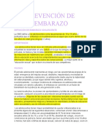 Prevención de Embarazo