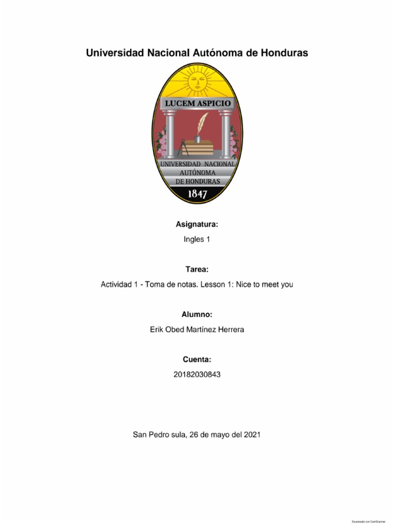 Universidad Nacional Autónoma de Honduras PDF