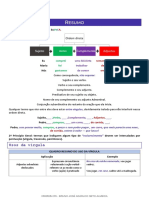 Regras de pontuação para ordem direta SuVeCA