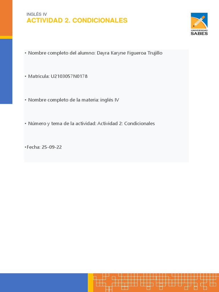 Condicionales PDF