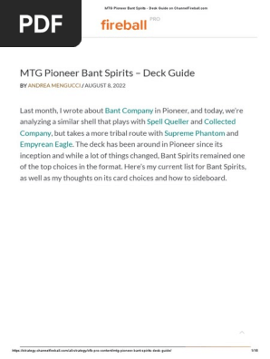 MTG Pioneer Bant Spirits - Deck Guide on ChannelFireball.com